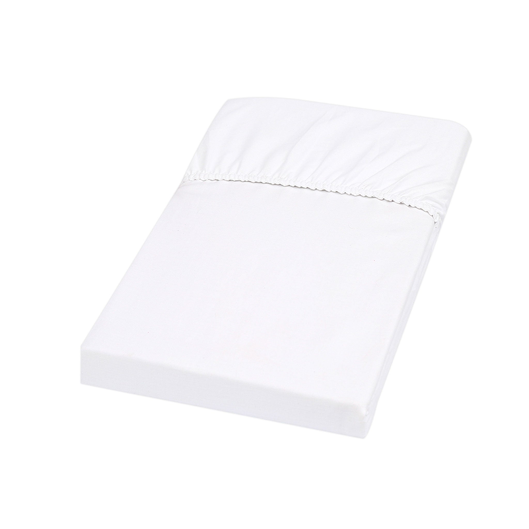 300 Thread Count Fitted  White Satin bed sheet 100% organic cotton Luxury Quality