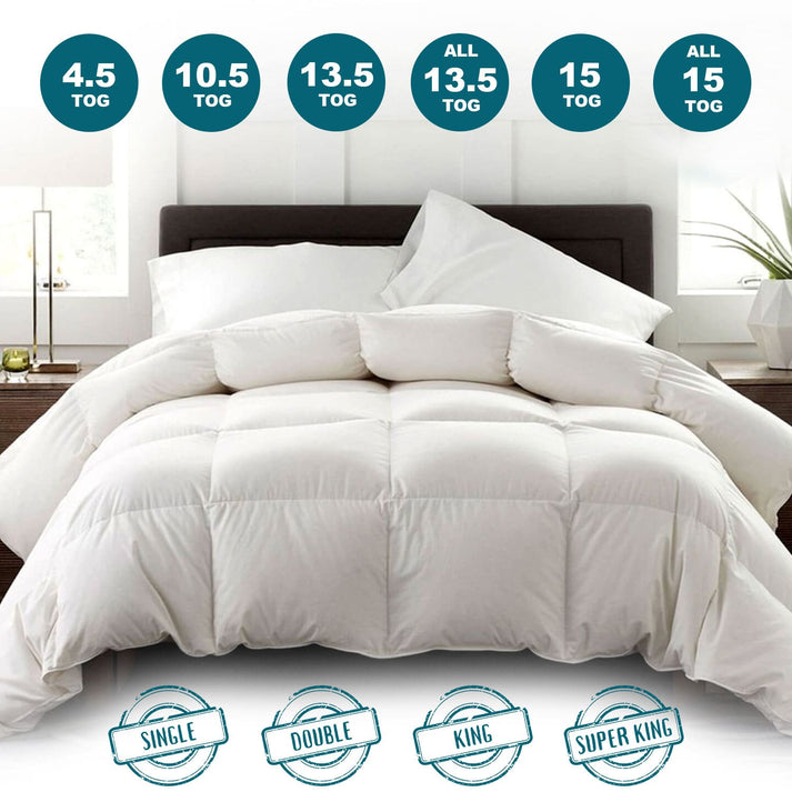 Raymat™ Hungarian Goose Down Duvet All Sizes & Togs – Raymat Textiles
