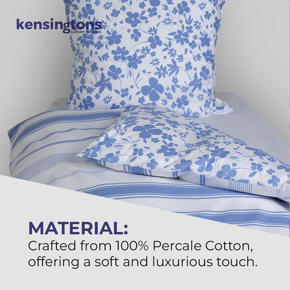 100% Percale Cotton Duvet Cover Set Stripe Design 2  - Wholesale