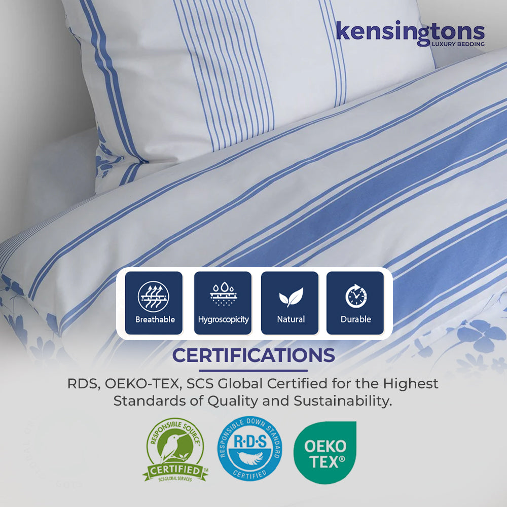 100% Percale Cotton Duvet Cover Set Stripe Design 2  - Wholesale