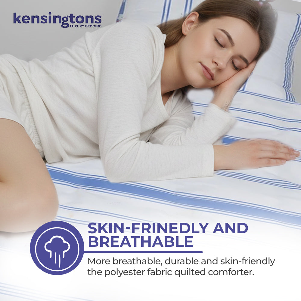 100% Percale Cotton Duvet Cover Set Stripe Design 1  - Wholesale