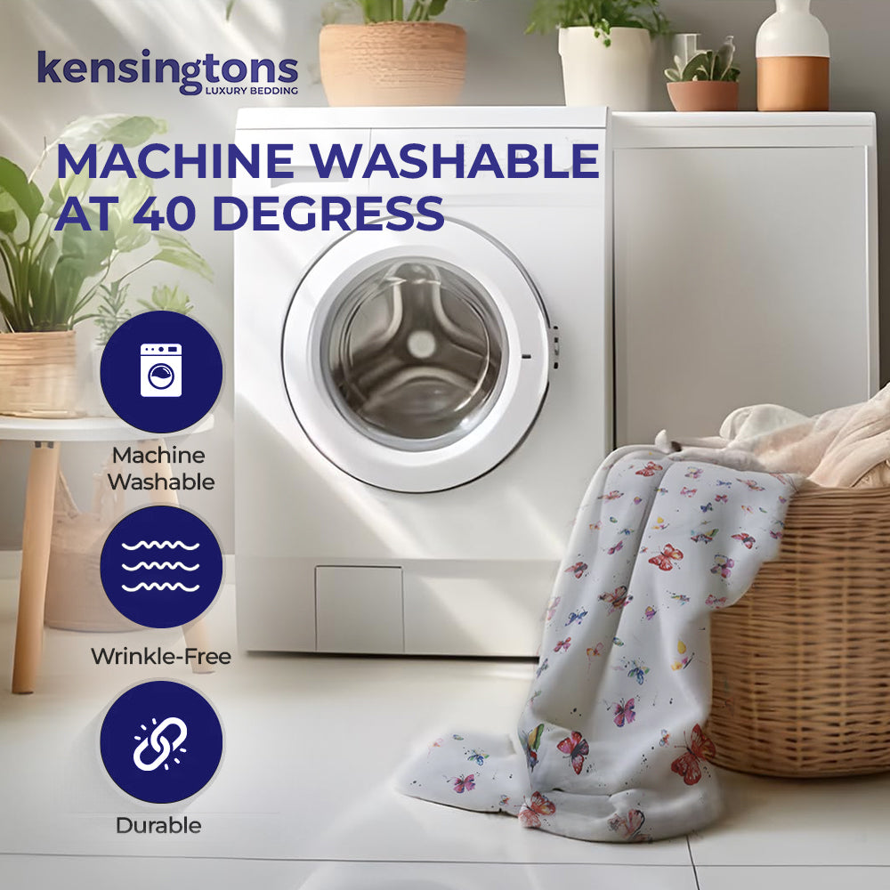 100% Percale Cotton Duvet Cover Set Butterfly  - Wholesale