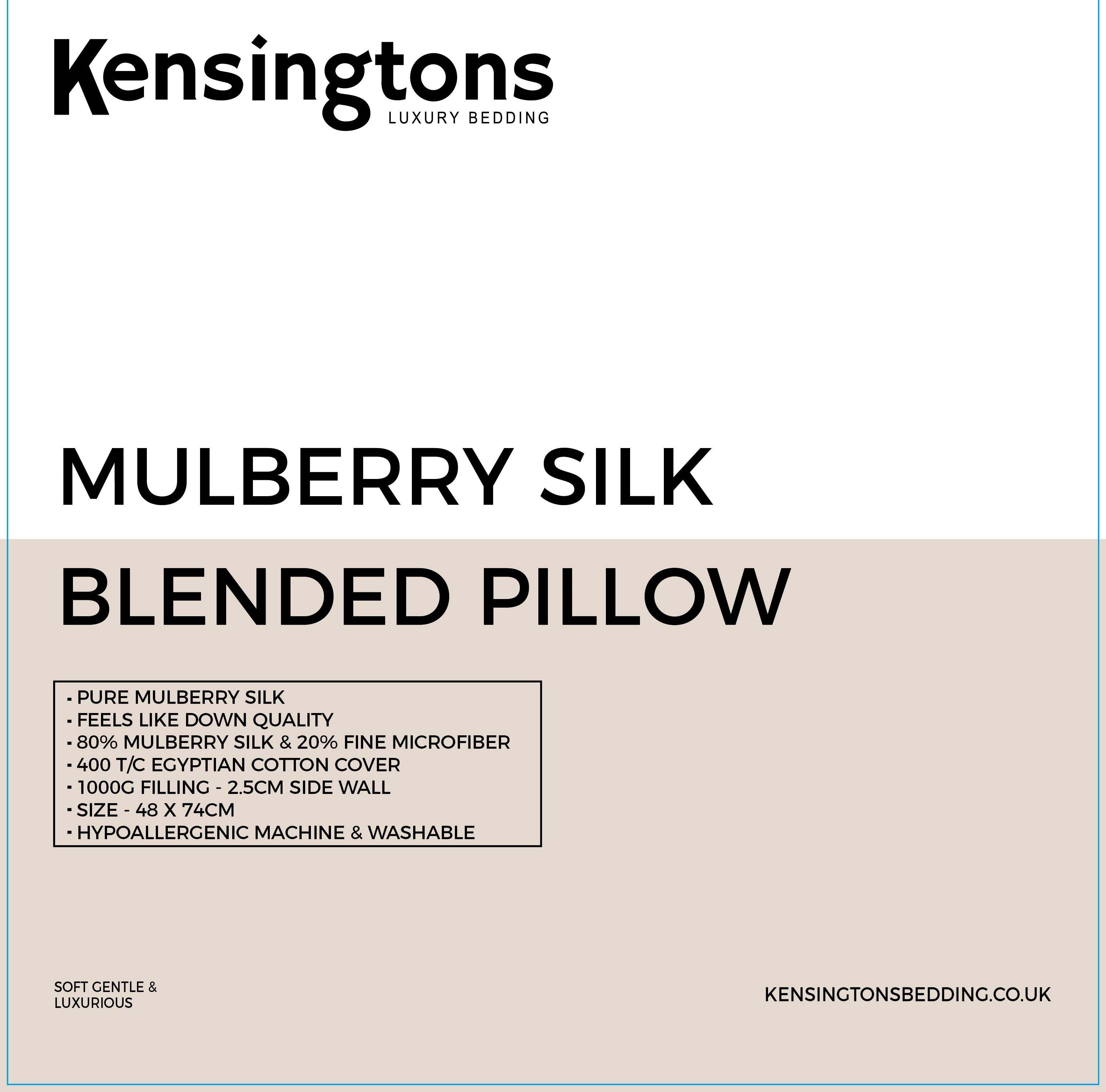 Natural Mulberry Silk Filled Pillows 80/20