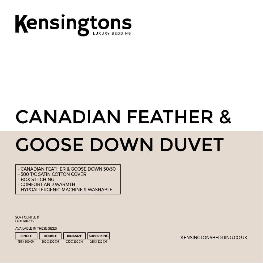 Canadian-Goose-Feather-Luxury-King-Bed-Duvet-50/50