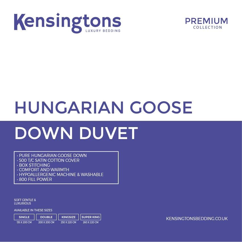 100%-Hungarian-Goose-Down-Premium-King-Bed-Duvet-3Year-Warranty
