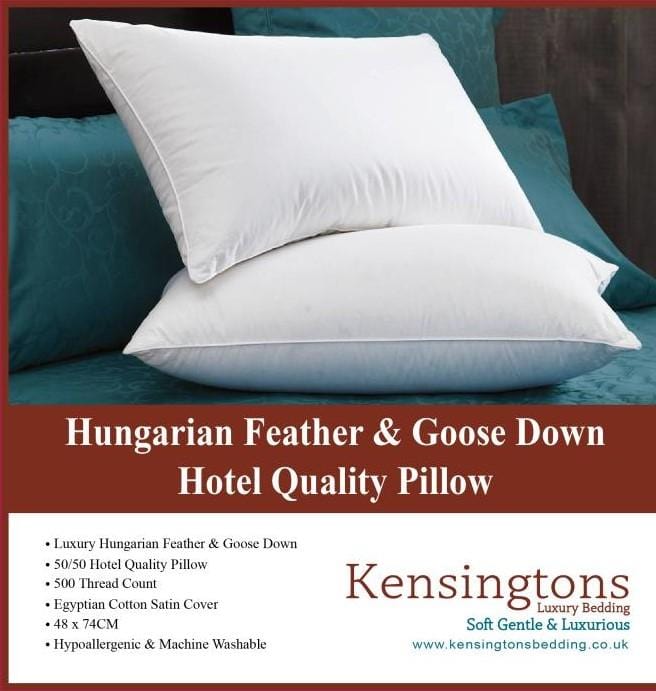 Luxury Hungarian Goose Feather & Down Pillows 1000G Raymat Textiles