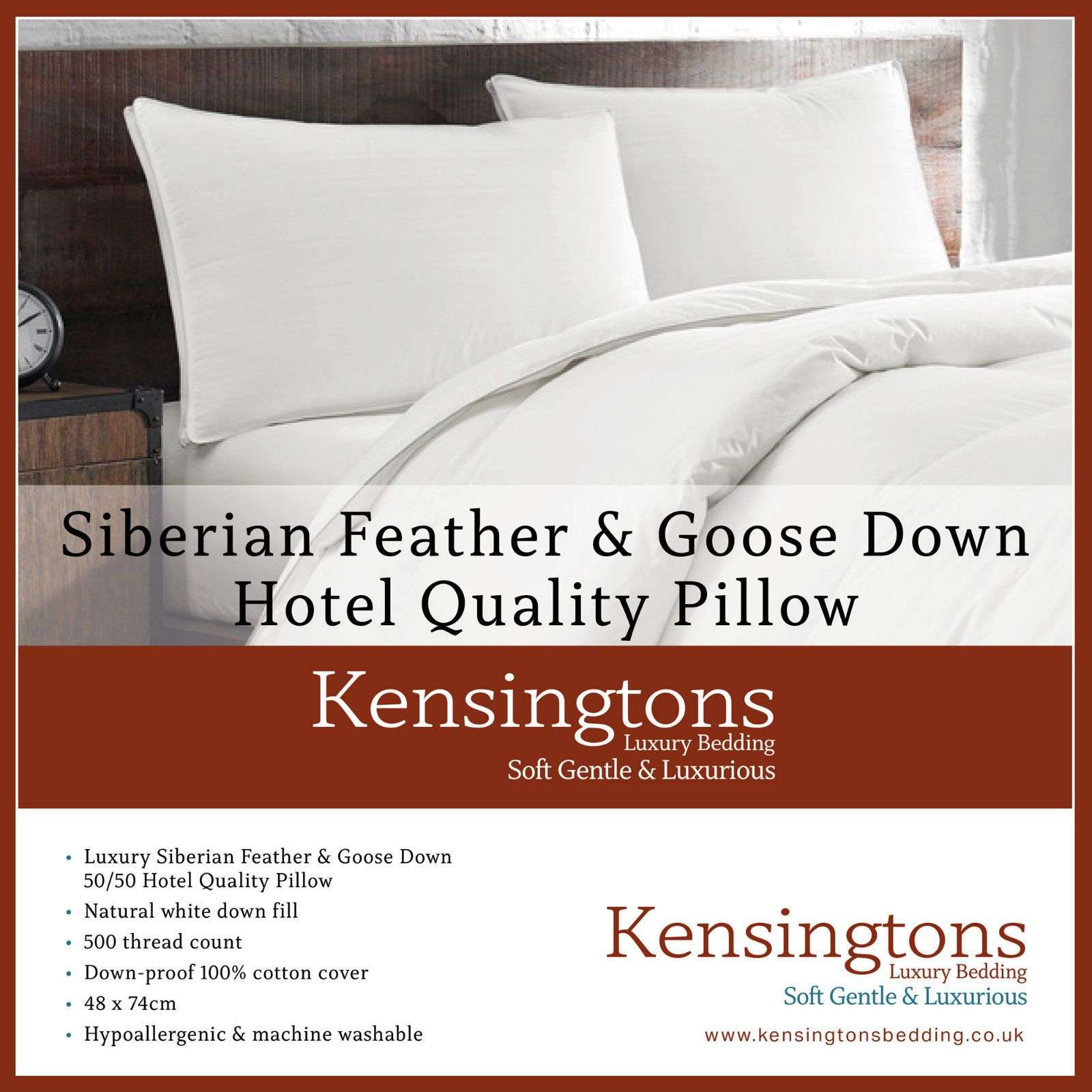 Kensingtons-Comfortable-Siberian-Goose-Feather-Down-Box-Pillow-1000G